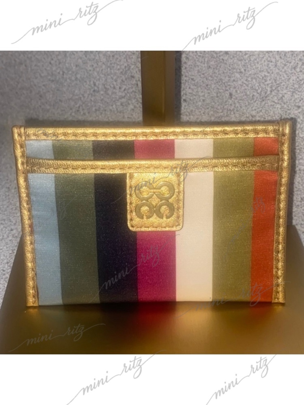Coach Julia Legacy Stripe ID Card Case NWOT